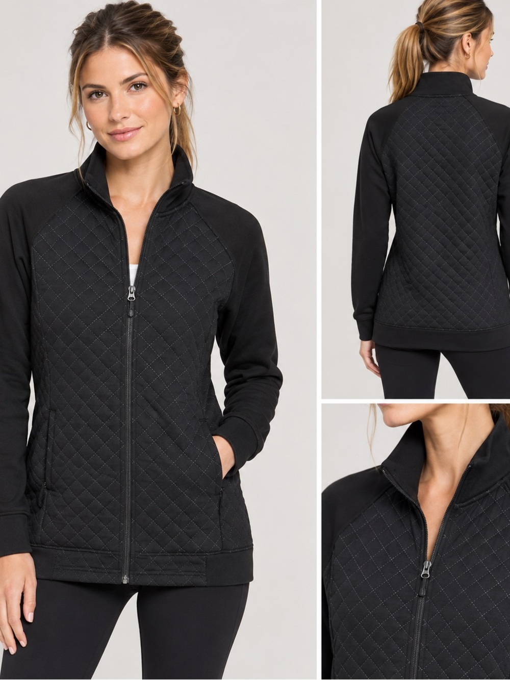The North Face✨Quilted Black Full-Zip Women’s Jacket size S/P